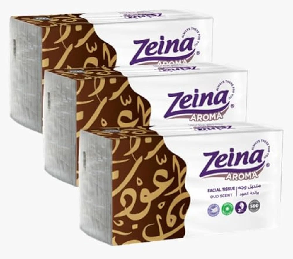 زينة مناديل سحب 500 منديل عود عرض 3قطعة offer