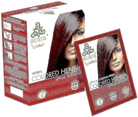 اكارا حنة بورجاندى 6 اكياس #