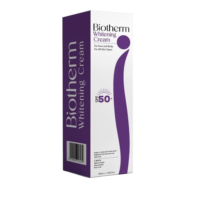 بيو ثيرم كريم تفتيح 60 مل spf+50 عرض قطعة والتانية خصم 70%