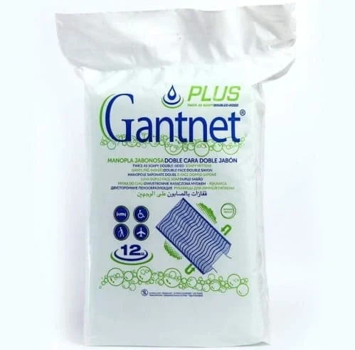 جانتنت بلص قفازات بالصابون على الوجهين كيس 12 قطعة ##