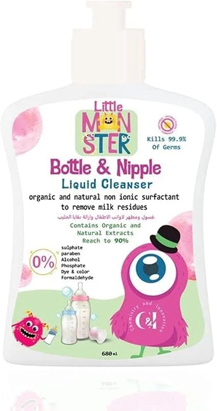 لتل مونستر غسول ومطهر ببرونة 680 مل ##